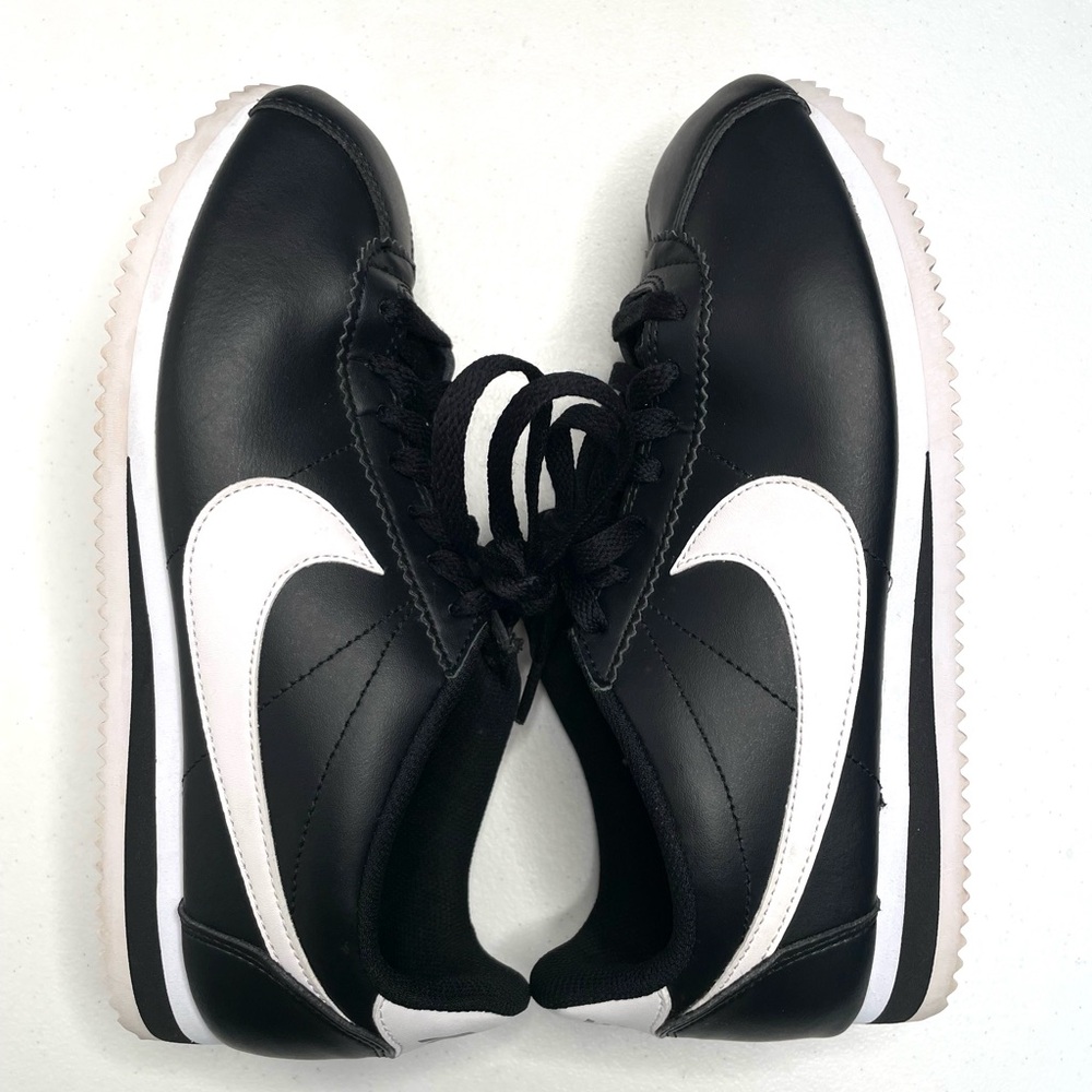 Nike Women’s Cortez Black & White Sneakers - Picture 6 of 14